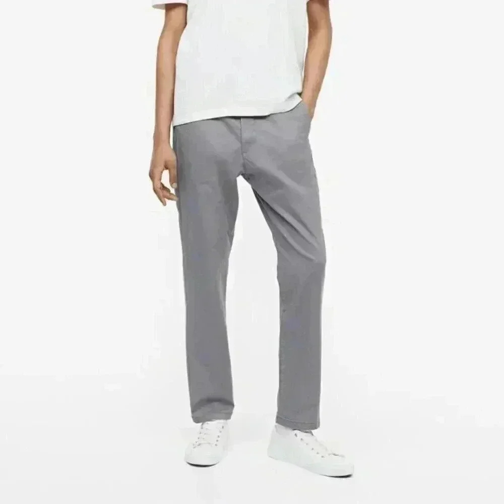 H&M Slim Fit Cotton Chinos Grey